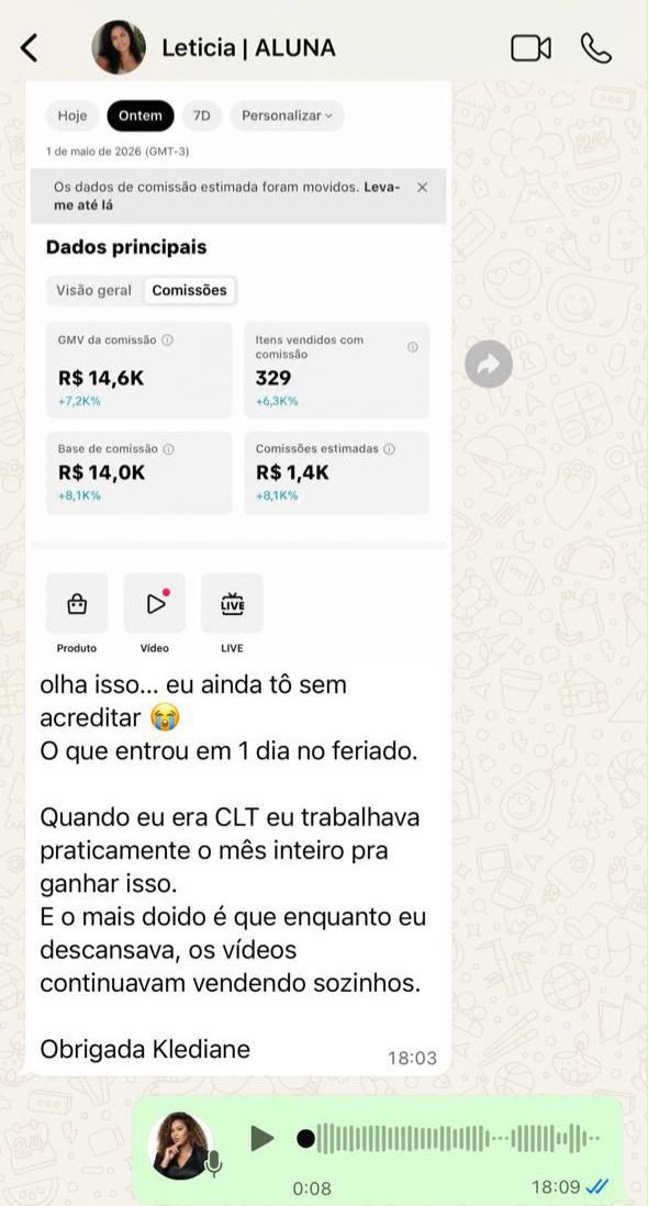 Resultado da aluna Letícia