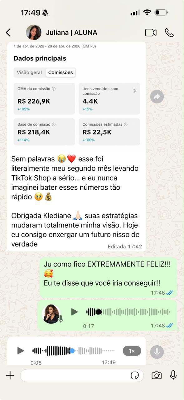 Resultado da aluna Juliana